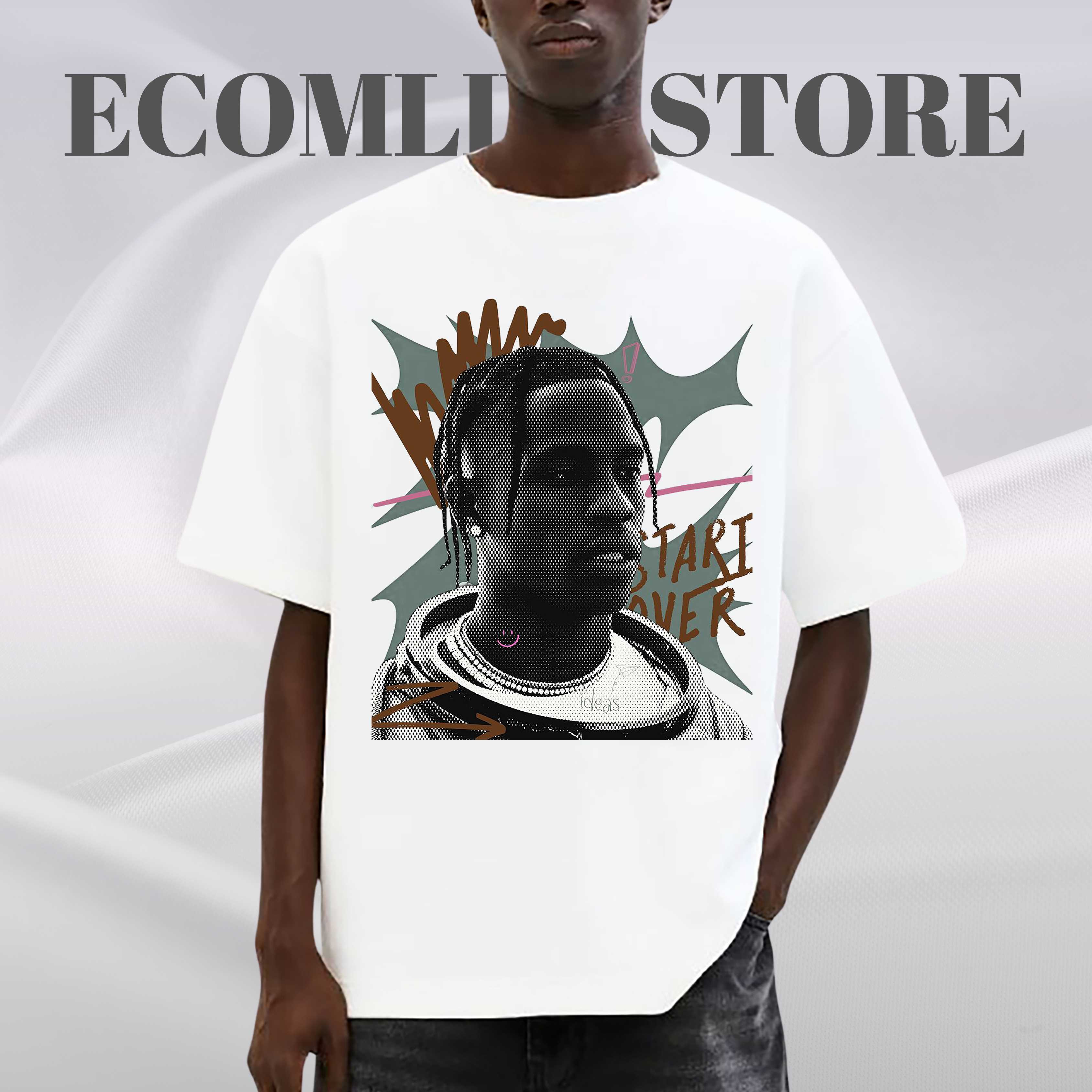 Travis Scott T-Shirt, Graphic Rap Tee, Streetwear Merch